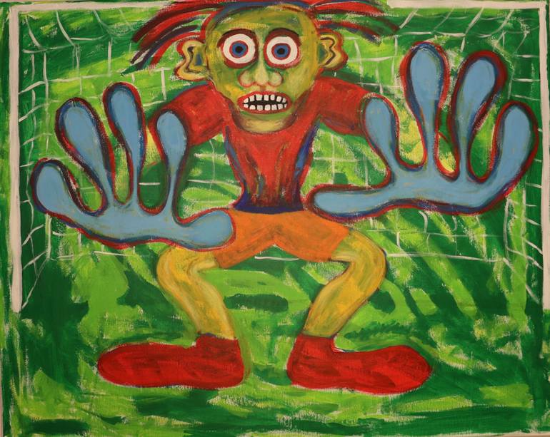 Goalkeeper Painting by Maarit Korhonen |
