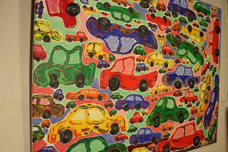 Original Figurative Car Painting by Maarit Korhonen