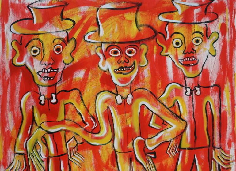 Original Figurative People Painting by Maarit Korhonen