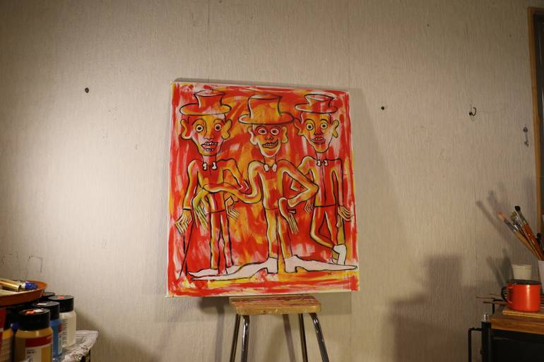 Original Figurative People Painting by Maarit Korhonen