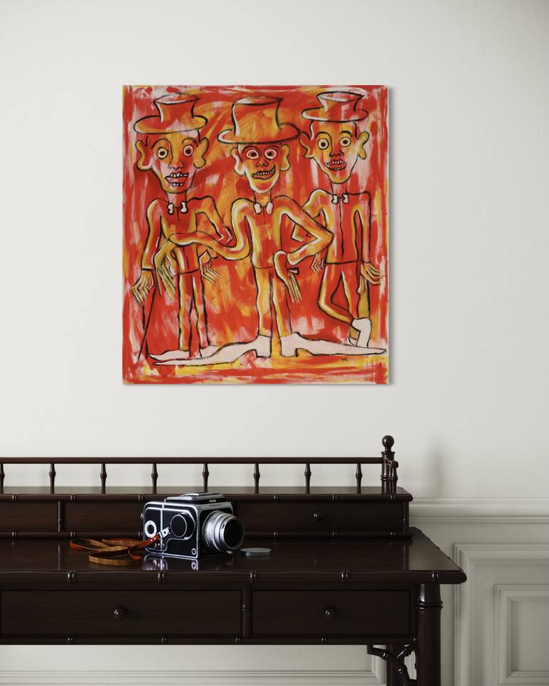 Original Figurative People Painting by Maarit Korhonen