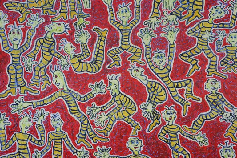 Original Figurative People Painting by Maarit Korhonen