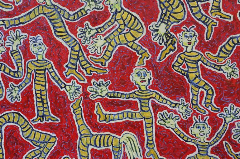 Original Figurative People Painting by Maarit Korhonen