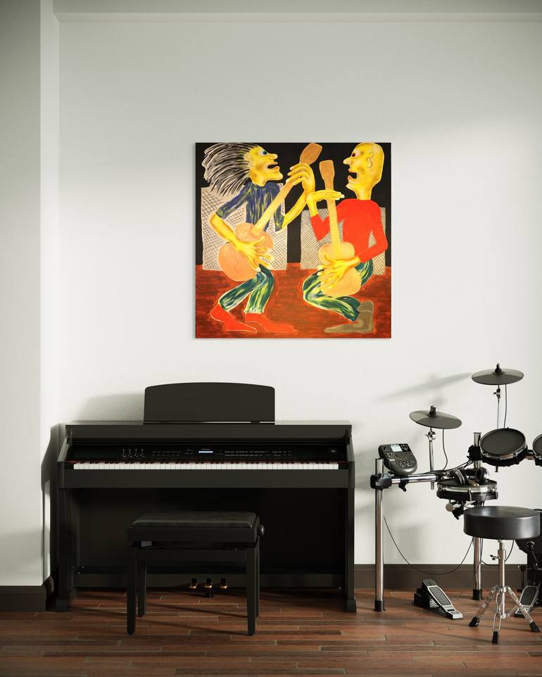 Original Modern Music Painting by Maarit Korhonen