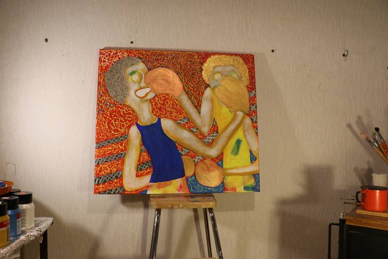 Original Figurative Sport Painting by Maarit Korhonen