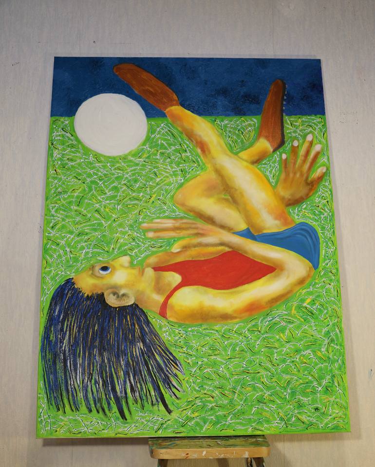 Original Figurative Sports Painting by Maarit Korhonen