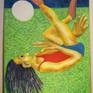 Acrylic and oilsticks  on canvas..................