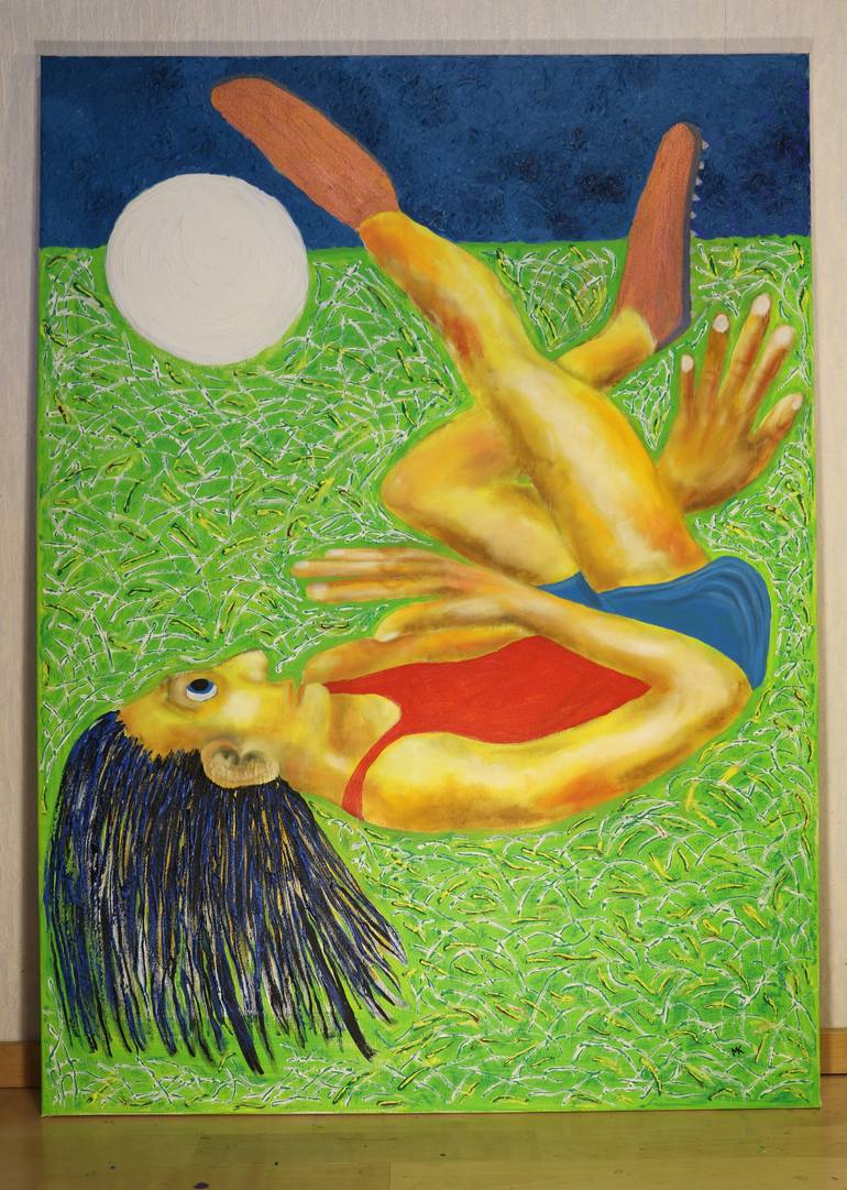 Original Figurative Sports Painting by Maarit Korhonen