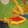 Acrylic and oilsticks  on canvas..................