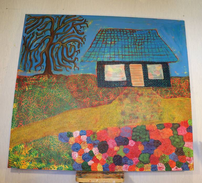 Original Figurative Landscape Painting by Maarit Korhonen