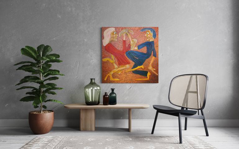 Original Figurative People Painting by Maarit Korhonen