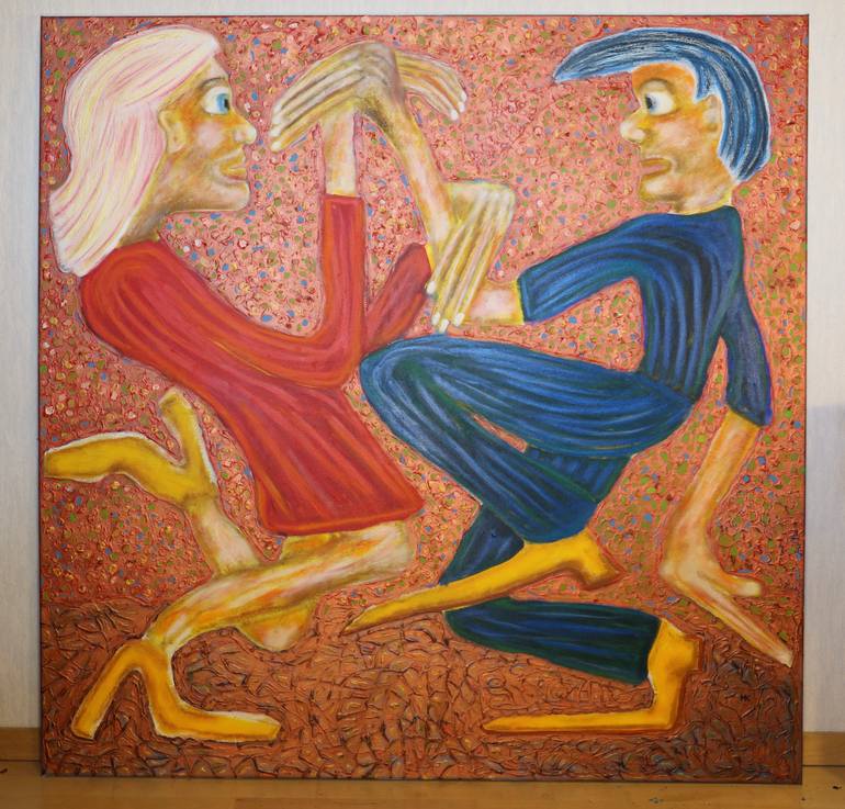 Original Figurative People Painting by Maarit Korhonen