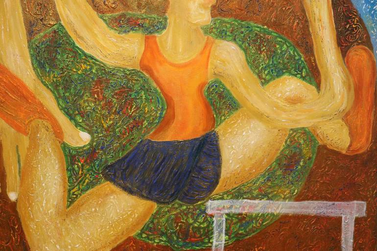 Original Abstract Sport Painting by Maarit Korhonen