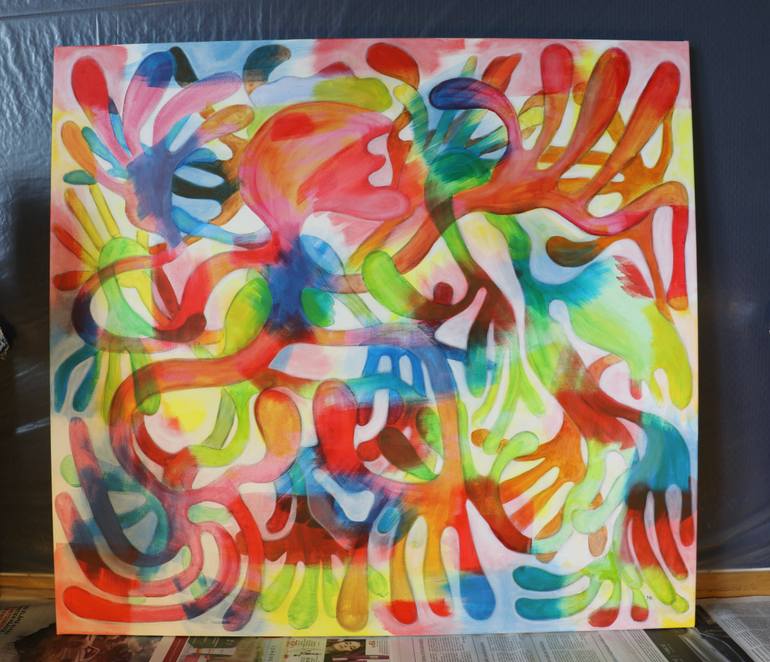 Original Expressionism Abstract Painting by Maarit Korhonen