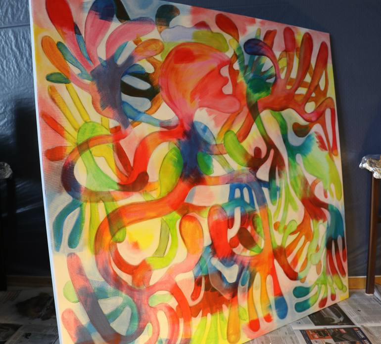 Original Expressionism Abstract Painting by Maarit Korhonen