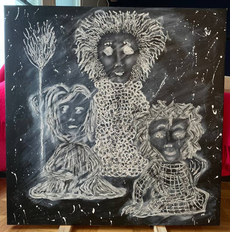 Original Figurative Abstract Painting by Maarit Korhonen