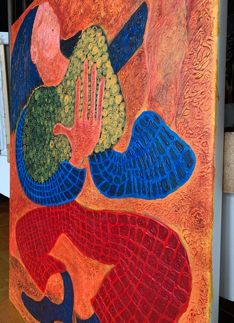 Original Abstract Music Painting by Maarit Korhonen