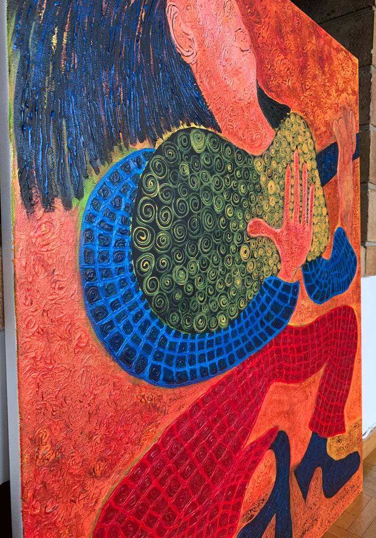 Original Abstract Music Painting by Maarit Korhonen