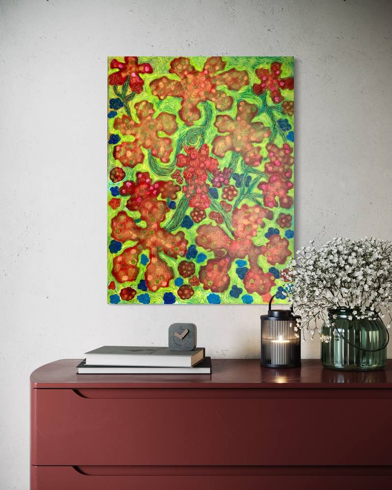 Original Expressionism Abstract Painting by Maarit Korhonen