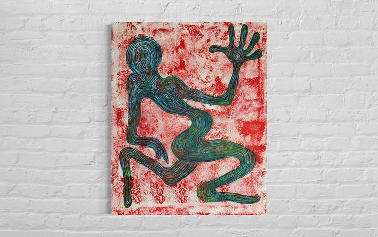 Original Abstract Sports Painting by Maarit Korhonen