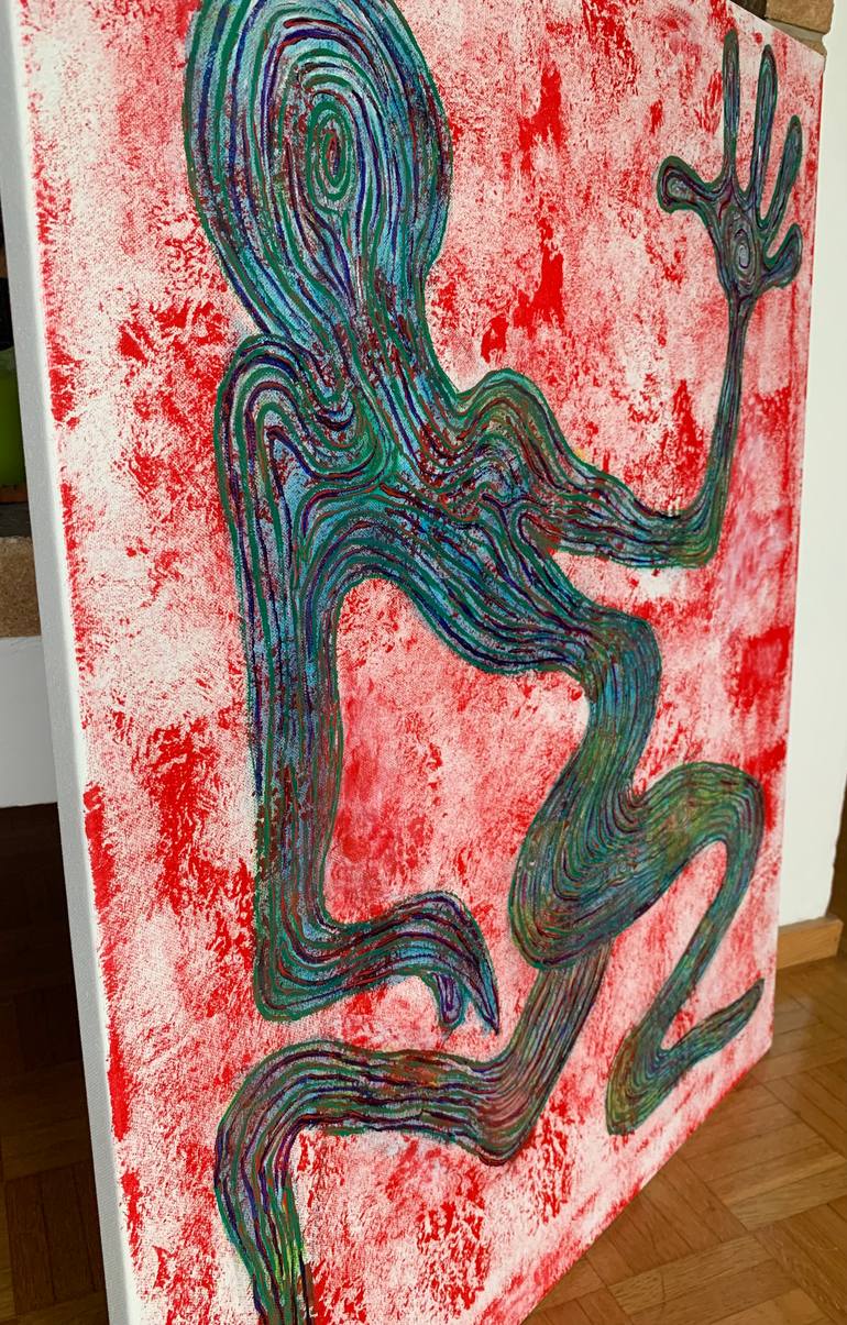 Original Abstract Sports Painting by Maarit Korhonen