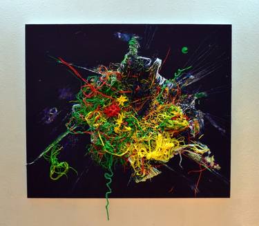 Original Abstract Expressionism Outer Space Paintings by Laura Iosifescu