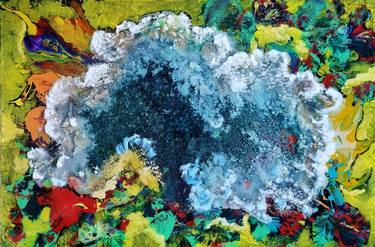 Original Abstract Expressionism Science/Technology Paintings by Laura Iosifescu