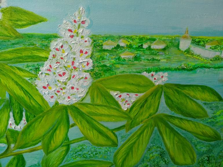 Original Fine Art Garden Painting by Le Ti