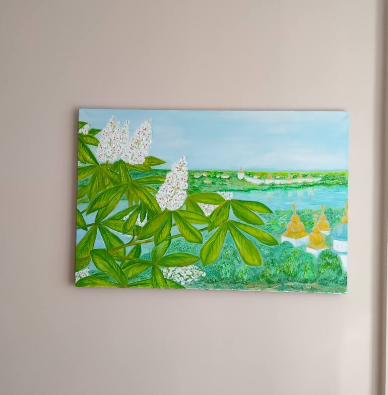 Original Fine Art Garden Painting by Le Ti