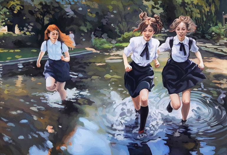 Print of Photorealism Portrait Paintings by Gabriel Cristian Matei