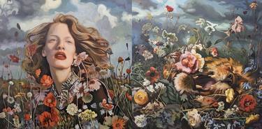 Original Pop Art Nature Paintings by Gabriel Cristian Matei