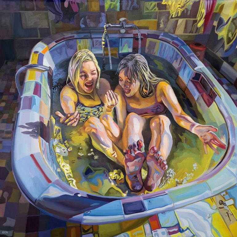 Print of Pop Art People Paintings by Gabriel Cristian Matei