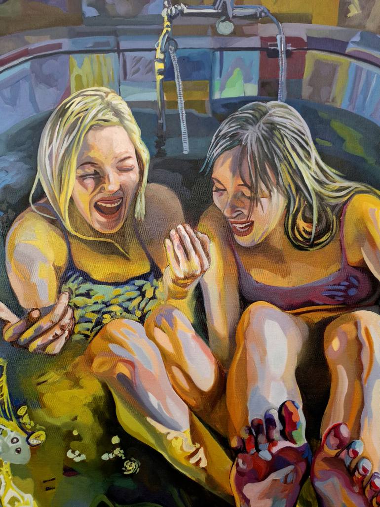 Original Pop Art People Painting by Gabriel Cristian Matei