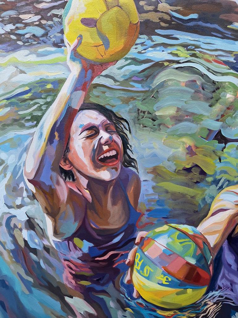 Original Pop Art People Painting by Gabriel Cristian Matei