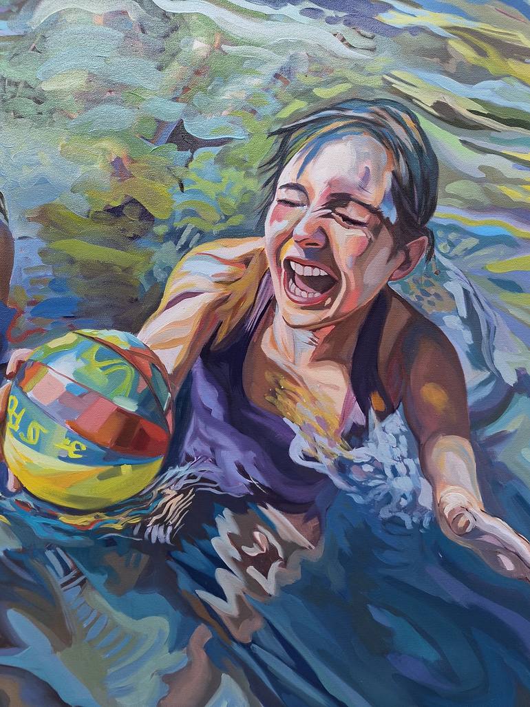 Original Pop Art People Painting by Gabriel Cristian Matei