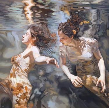 Original Photorealism People Painting by Gabriel Cristian Matei