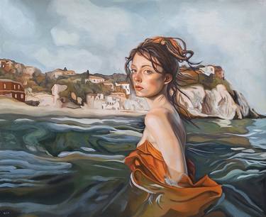 Original Pop Art Women Painting by Gabriel Cristian Matei