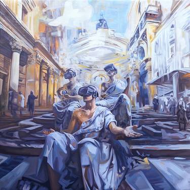 Original Futurism Fantasy Paintings by Gabriel Cristian Matei