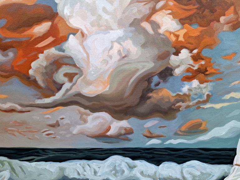 Original Pop Art Landscape Painting by Gabriel Cristian Matei
