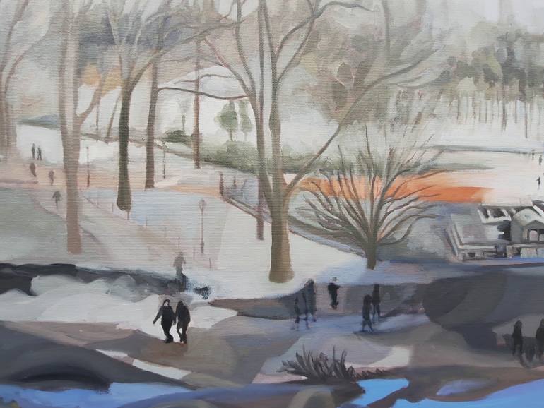 Original Figurative Landscape Painting by Gabriel Cristian Matei