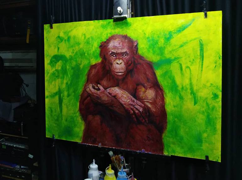 Original Figurative Animal Painting by Daniel Dacio