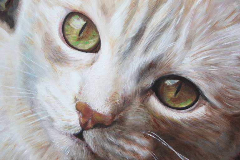 Original Realism Cats Painting by Daniel Dacio