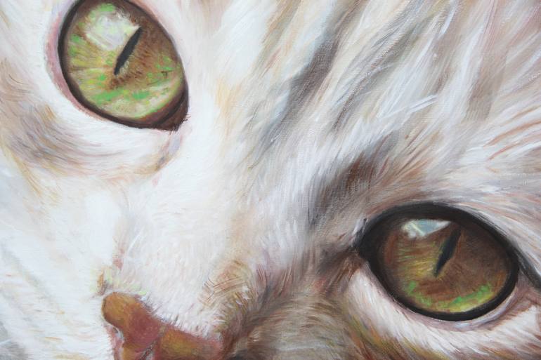 Original Realism Cats Painting by Daniel Dacio