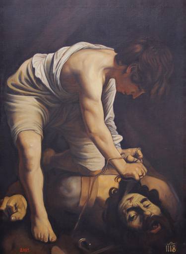David victorious over Goliath, Caravaggio thumb