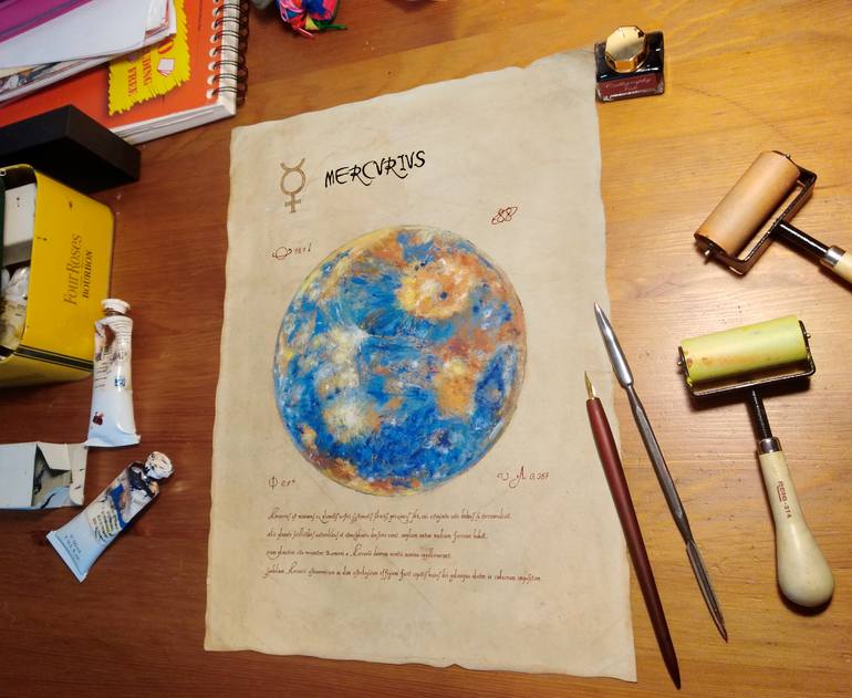 Original Conceptual Science/Technology Drawing by Daniel Dacio
