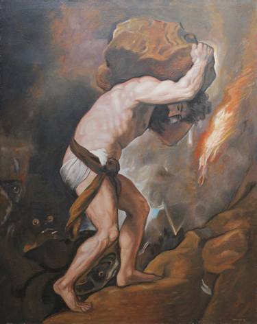 Original Figurative Classical mythology Paintings by Daniel Dacio