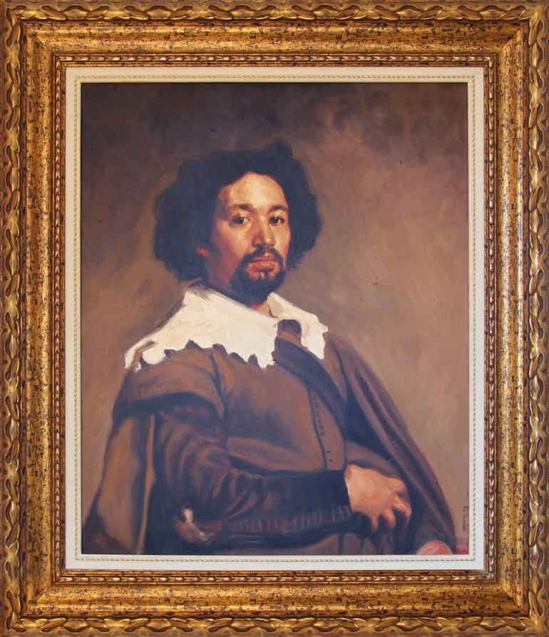 Original baroque Portrait Painting by Daniel Dacio
