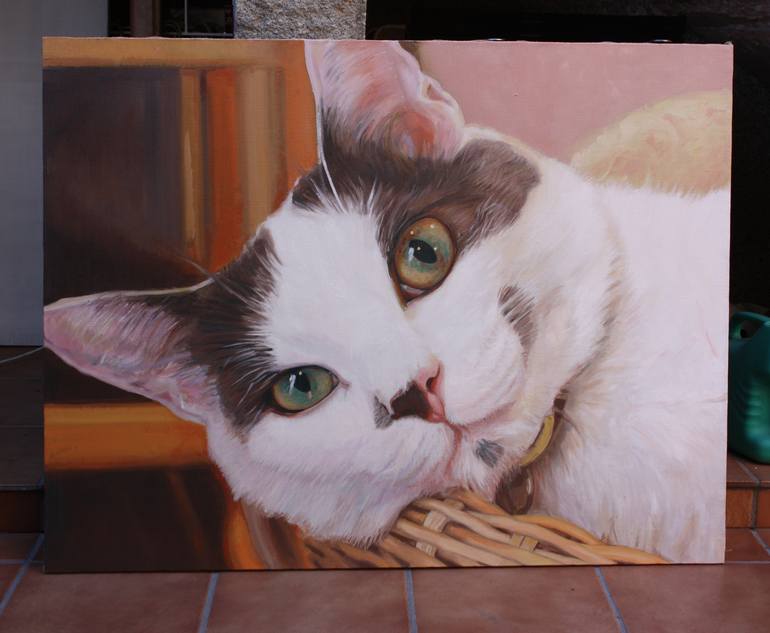 Original Realism Cats Painting by Daniel Dacio