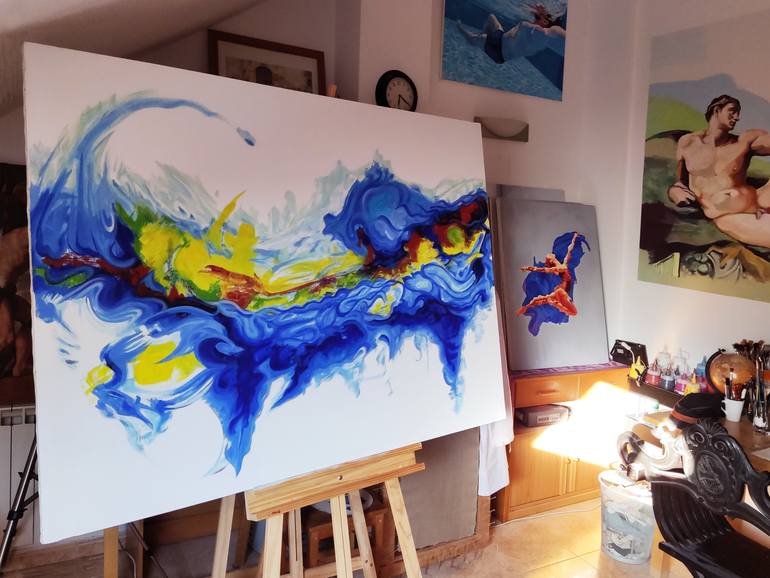 Original Abstract Expressionism Abstract Painting by Daniel Dacio