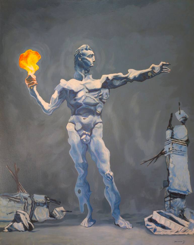 Pygmalion and the aesthetic corpse Painting by Daniel Dacio